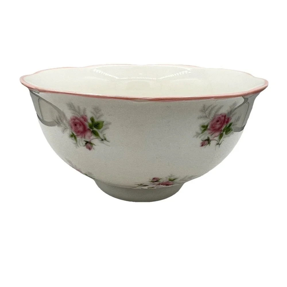 Elegance PetiteRose Pattern Luster Fine‎ Porcelain Fruit /Desert Bowl Small Size